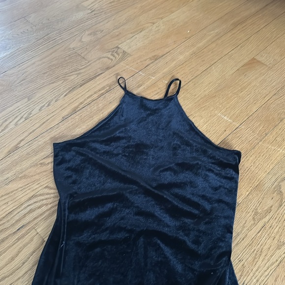 Vintage Smart Set Velour Black Dress - Picture 3 of 9